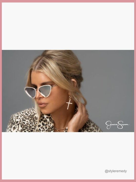 Metal Frame Oversized Square Sunglasses with UV400 Protection main image 4